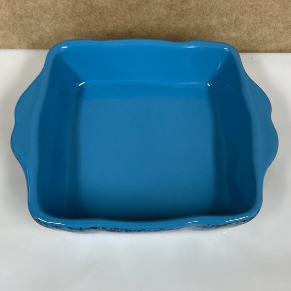 2 De Silva Baking Casserole Square Dishes Blue & Red 6x6 Italy - Picture 6 of 12